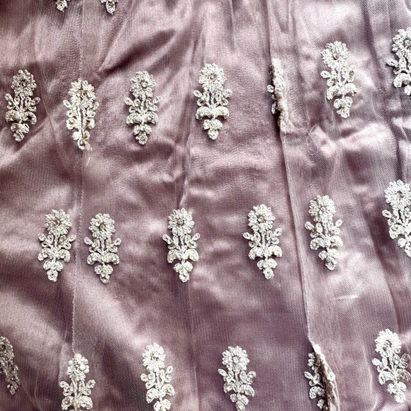 SOLD!!! Boutique Lilac Mauve & Silver Layered Sharara 3 Piece Set (Size 38) - Picture 7 of 10